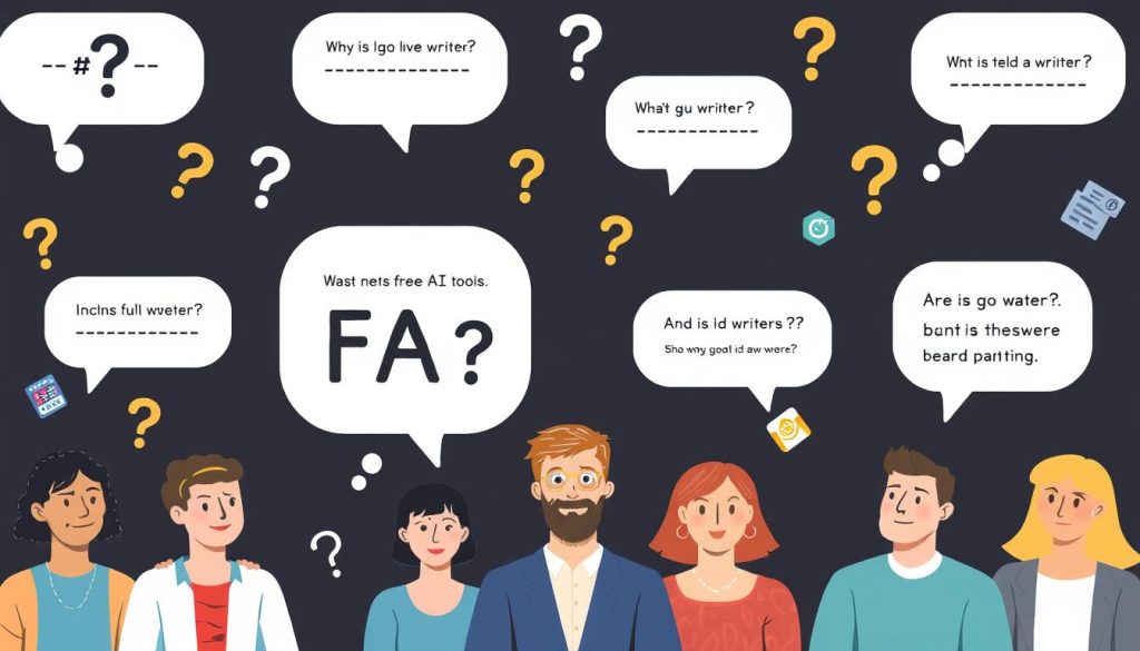 Illustration showing common questions about free AI tools being answered Illustration showing common questions about free AI tools being answered